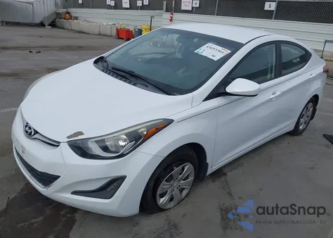 2016 Hyundai Elantra Se from USA, damaged, VIN 5NPDH4AE1GH673257